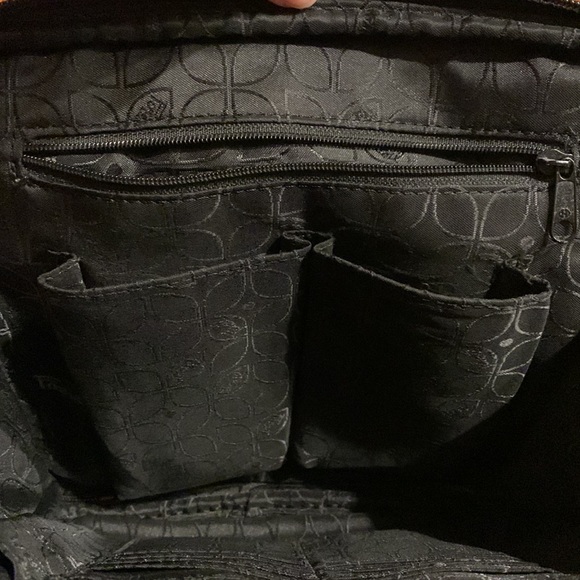 Vintage Black Leather Fossil Bag with Dividers and Pockets - Picture 8 of 8